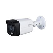 Камера видеонаблюдения (видеокамера наблюдения) аналоговая уличная цилиндрическая HDCVI мультиформатная 2Мп объектив 2,8мм фиксированный DH-HAC-HFW1239TLMP-LED-0280B DAHUA