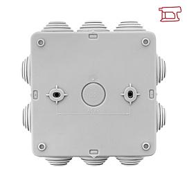 Коробка распределительная КМР-030-014 с крышкой (100х100х50), 10 мембр. вводов IP55 розн. стикер EKF plc-kmr-030-014-r