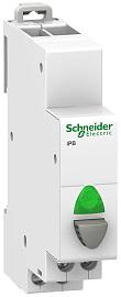 Кнопка управления iPB с зеленым индикатором 1НО 110/230VAC серая A9E18036 Schneider Electric