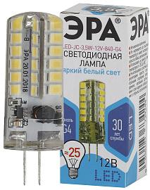 Лампа светодиодная 3,5 Вт G4 JC 4000К 280Лм 12В капсульная (LED JC-3,5W-12V-840-G4) Б0033196 ЭРА