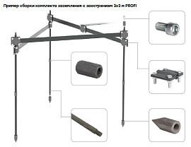 Комплект заземления с заострением 3х3м PROFI, HZ PROxima gc-21301-profi EKF