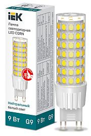 Лампа светодиодная CORN капсула 9Вт 230В 4000К керамика G9 IEK