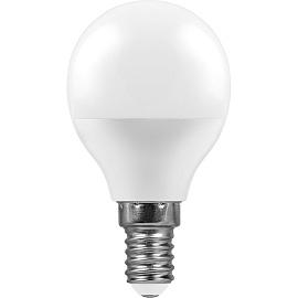 Лампа светодиодная 9 Вт E14 G45 4000К 820Лм матовая 220В шар LB-550 25802 Feron