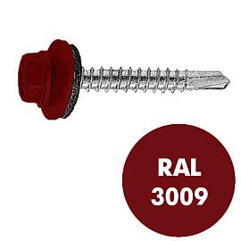 Саморез кровельный RAL-3009 бордовый 4,8х28