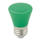 Лампа светодиодная 1 Вт E27 С45 матовая 220В Колокольчик, цвет зеленый LED UL-00005640 ТМ Volpe.