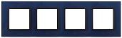 Рамка для розеток и выключателей ЭРА Elegance 4 поста синий 14-5104-29 Б0034537 ЭРА