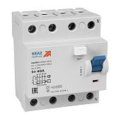 Выключатель дифференциального тока ВДТ (УЗО) 25А 4П четырехполюсный 6кА 300мА тип AC DМ63 OptiDin 254203 КЭАЗ