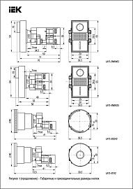 Кнопка управления LAY5-BS542 "Грибок" аварийная с фиксацией поворотная BBG90-BS-K04 IEK