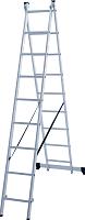 Лестница двухсекционная NV1220 2х9 ступеней, 2,40-3,96 м; алюминий Новая высота 1220209