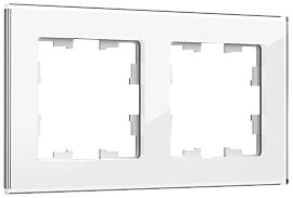 Рамка  двухместная РУ-2-2-БрБ стекло белый BRITE  BR-M22-G-K01 IEK