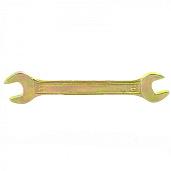 Ключ рожковый, 10х11 мм, желтый цинк  СИБРТЕХ 14304