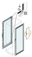 Шкаф AM2. Дверь со стеклом 1800x800мм ВхШ (ET1880K) ABB