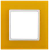 Рамка для розеток и выключателей ЭРА Elegance 1 пост желтый 14-5101-21 Б0034476 ЭРА
