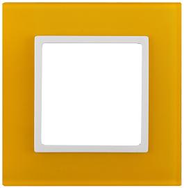 Рамка для розеток и выключателей ЭРА Elegance 1 пост желтый 14-5101-21 Б0034476 ЭРА