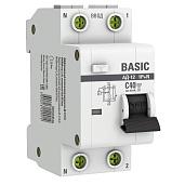 Выключатель автоматический дифференциального тока АД-12 40А (1P+N) двухполюсный характеристика C 4,5kA 30мА тип AC электронный  Basic DA12-40-30-bas EKF