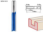 ЗУБР 14x51мм, хвостовик 12мм, фреза пазовая прямая, удлиненная, 28754-14-51, серия Профессионал