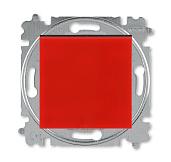 Выключатель одноклавишный кнопочный LEVIT скрытой установки 10А схема 1 механизм с накладкой красный / дымчатый чёрный 2CHH599145A6065 ABB
