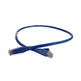 Шнур коммутационный RJ 45 - категория 6 - U/UTP - PVC - неэкранированный - 0,5 м - голубой 051818 Legrand