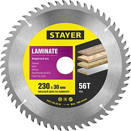 Пильный диск "Laminate line" для ламината, 230x30, 56Т,  STAYER 3684-230-30-56