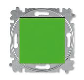 Выключатель одноклавишный LEVIT скрытой установки 10А механизм с накладкой зелёный / дымчатый чёрный 2CHH590145A6067 ABB