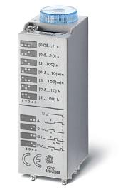 Таймер миниатюрный мультифункциональный (AI, DI, SW, GI) 240В АС 4CO 7A регулировка времени 0.05с…100ч IP40 Клипса металлическая 094.81 850482400000   / 85.04.8.240.0000 Finder