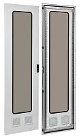 Дверь металлическая со стеклом 2 вентиляционных отверстия 2000х800 FORMAT  YKM40D-FO-DGI-200-080 IEK