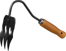 Грабли-рыхлитель "PROLine" 3-хзубые с деревянной ручкой 120х86х265мм GRINDA 421514