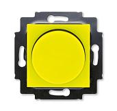 Светорегулятор (диммер) LEVIT скрытой установки поворотно-нажимной 60-600Вт R жёлтый / дымчатый чёрный 2CHH942247A6064 ABB