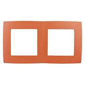 Рамка для розеток и выключателей ЭРА12 2 поста оранжевый ( 12-5002-22 ) Б0019396 ЭРА