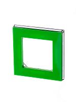 Рамка для розеток и выключателей 1 пост LEVIT зелёный / дымчатый чёрный 2CHH015010A6067 ABB