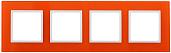 Рамка для розеток и выключателей ЭРА Elegance 4 поста оранжевый 14-5104-22 Б0034531 ЭРА