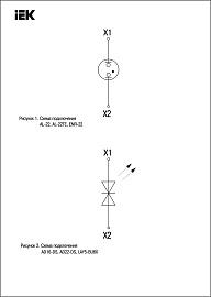 Индикатор LAY5-BU63 зеленого цвета d22мм  (BLS50-BU-K06) IEK