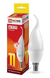 Лампа светодиодная LED-свеча на ветру-VC 11Вт 230В E14 3000К 990Лм 4690612030456 IN HOME