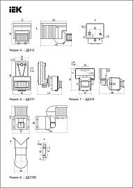 Датчик движения инфракрасный ДД 012 черный,1100W, угол обзора 180 градусов, дальность 12м IP44 IEK