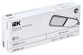 Светильник светодиодный ДКУ 1004-100Ш 3000К IP65 серый  LDKU1-1004-100-3000-K03 IEK