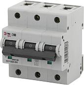 Выключатель автоматический 3П трехполюсный 100А характеристика C 10кА Pro ВА47-100 ( NO-901-31 ) Б0031792 ЭРА