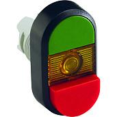 Кнопка управления двойная MPD14-11Y (зеленая/красная-выступающая) желтая линза с текстом (ON/OFF) 1SFA611143R1103 ABB