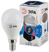 Лампа светодиодная 5 Вт E14 P45 4000К 400Лм матовая 170-265В шар ( LED P45-5W-840-E14 ) Б0028487 ЭРА