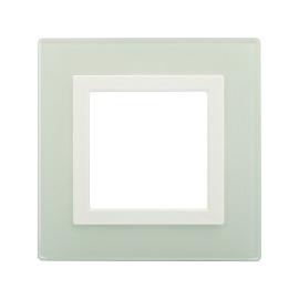 Рамка для розеток и выключателей 1 пост 2 модуля Avanti из натурального стекла светло-зеленый 4406822 DKC