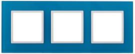 Рамка для розеток и выключателей ЭРА Elegance 3 поста голубой 14-5103-28 Б0034518 ЭРА