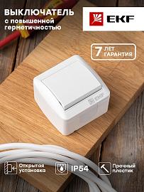 Выключатель 10А IP54 серый Владивосток EQR16-026-30-54 EKF PROxima