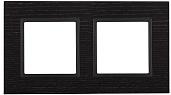 Рамка для розеток и выключателей ЭРА Elegance 2 поста чёрное 14-5302-05 Б0034571 ЭРА