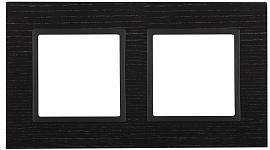 Рамка для розеток и выключателей ЭРА Elegance 2 поста чёрное 14-5302-05 Б0034571 ЭРА