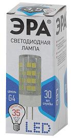 Лампа светодиодная 3,5 Вт G4 JC 4000К 280Лм 220В капсульная ( LED JC-3,5W-220V-CER-840-G4 ) Б0027856 ЭРА