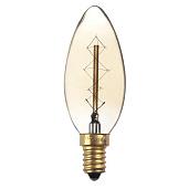 Лампа накаливания декоративная 40Вт C35 RETRO GOLD 2700К 250Лм Е14 .2858290 Jazzway