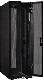 ITK Шкаф телекоммуникационный  серверный  напольный 19" 42U, 800х1000 мм пережняя двухстворчатая перфорированная дверь, задняя перфорированная черный (ч. 2 из 3) LS05-42U81-2PP-2 ИЭК