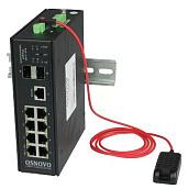 Коммутатор промышленный управляемый (L2+) HiPoE Gigabit Ethernet на 8GE PoE + 2 GE SFP SW-80802/ILS(port 90W,300W) OSNOVO