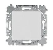 Выключатель одноклавишный кнопочный LEVIT скрытой установки 10А схема 1 механизм с накладкой серый / белый 2CHH599145A6016 ABB
