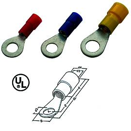 Кабельный наконечник с кольцом, изолированный (НКИ) 2,5-6 M6 код 260288 Haupa