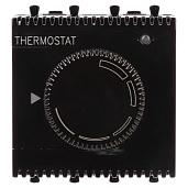 Терморегулятор (термостат) модульный для теплых полов Avanti 2 модуля Черный квадрат 4402162 DKC